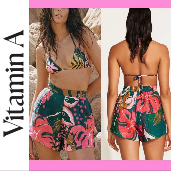 Vitamin A The Getaway Short in Painted Jungle Size M - Picture 1 of 8